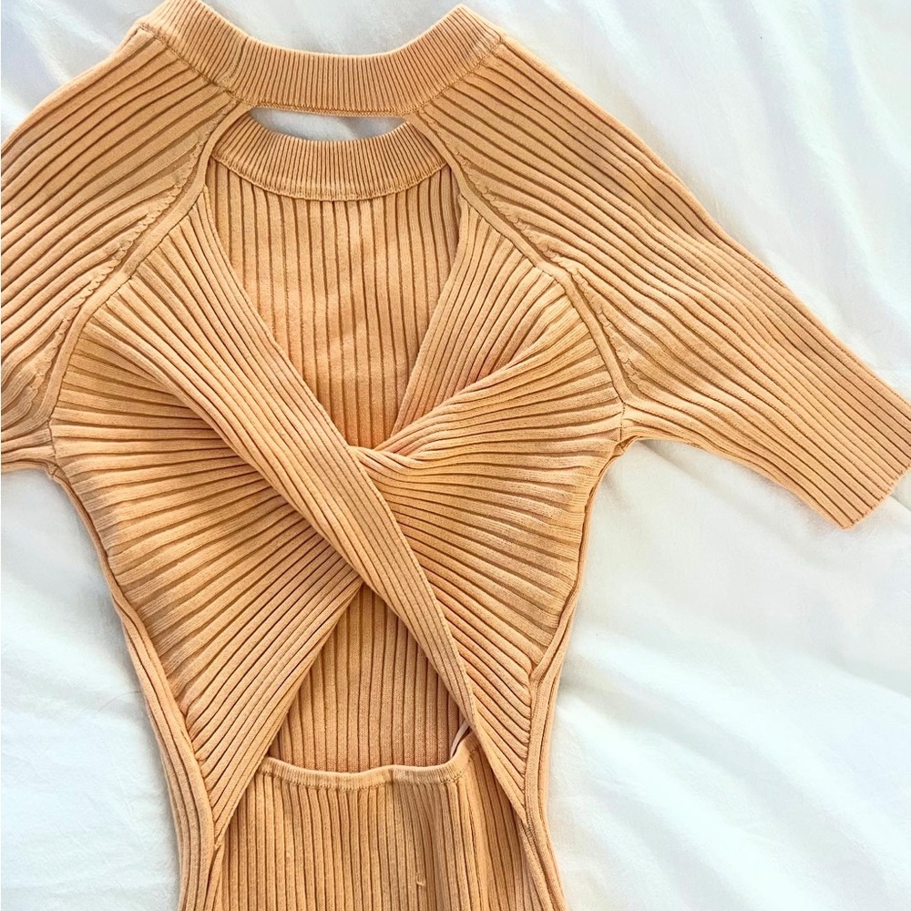 House of Harlow 1960 Ribbed Knit Dress - Butter Yellow
